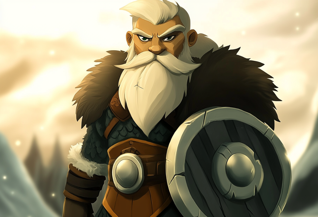 Illustration inspirée des vrais Vikings - Berserker en transe guerrière