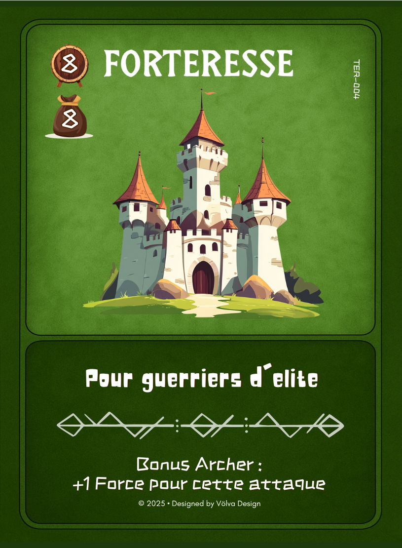 Illustration d’une forteresse viking imposante, point défensif clé dans le jeu Valhalla’s Call