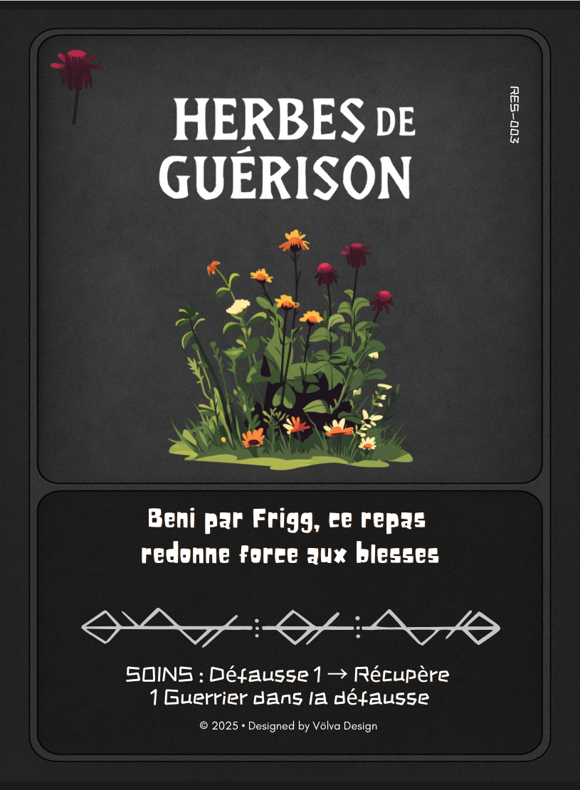 Illustration d’herbes médicinales vikings, utilisées pour soigner dans le jeu Valhalla’s Call