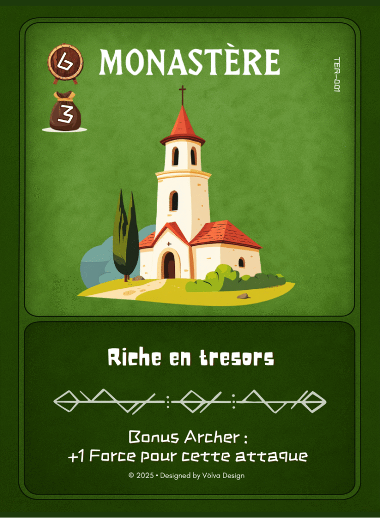 Illustration de la carte Monastère du jeu de cartes Valhalla’s Call