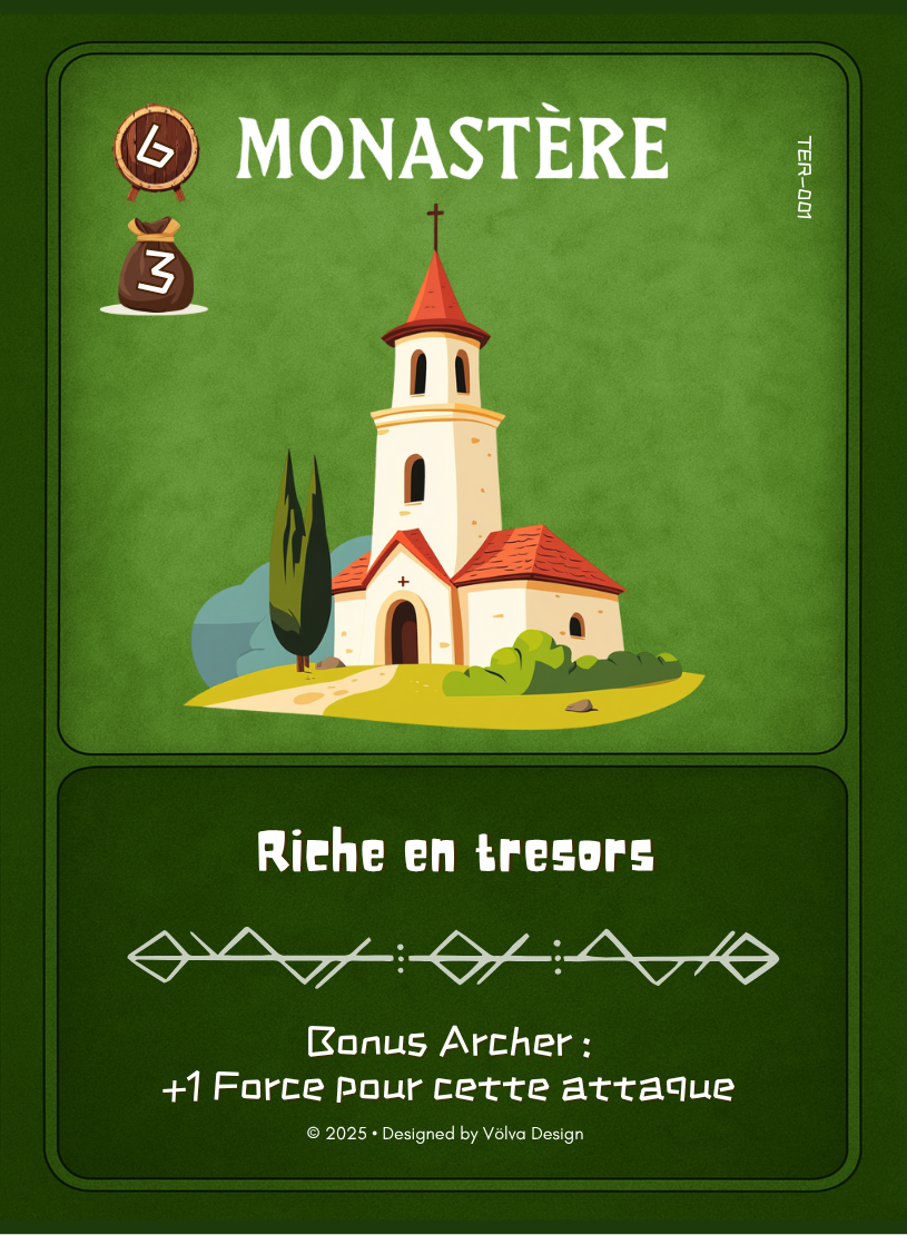 Illustration de la carte Monastère du jeu de cartes Valhalla’s Call