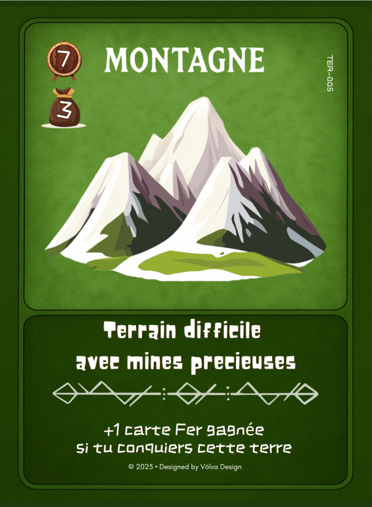Illustration de la carte Montagnes de Járnfjell du jeu de cartes Valhalla’s Call