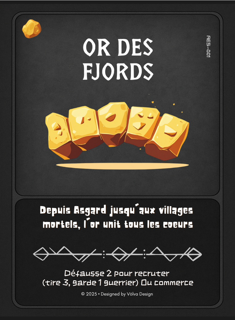 Illustration de la carte Or des Fjords du jeu de cartes Valhalla’s Call