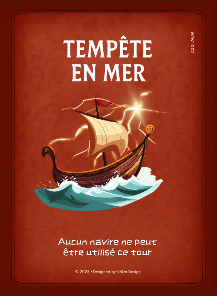 Illustration de la carte Tempête en Mer du jeu de cartes Valhalla’s Call
