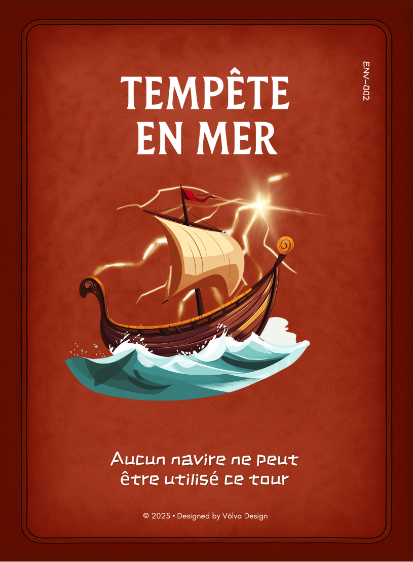 Illustration de la carte Tempête en Mer du jeu de cartes Valhalla’s Call
